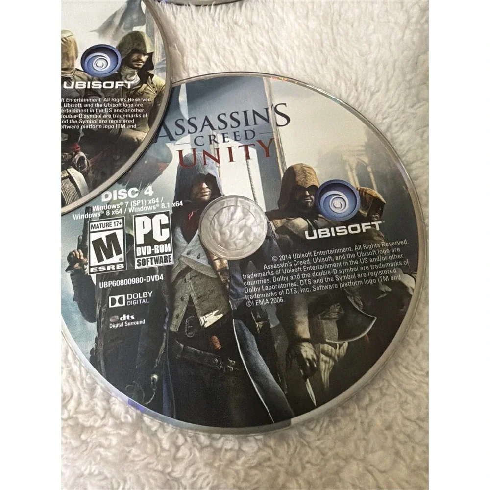 Assassins's Creed PC CD ROM VTG 5 Disc Set Chemical Revolution Mission Ubisoft